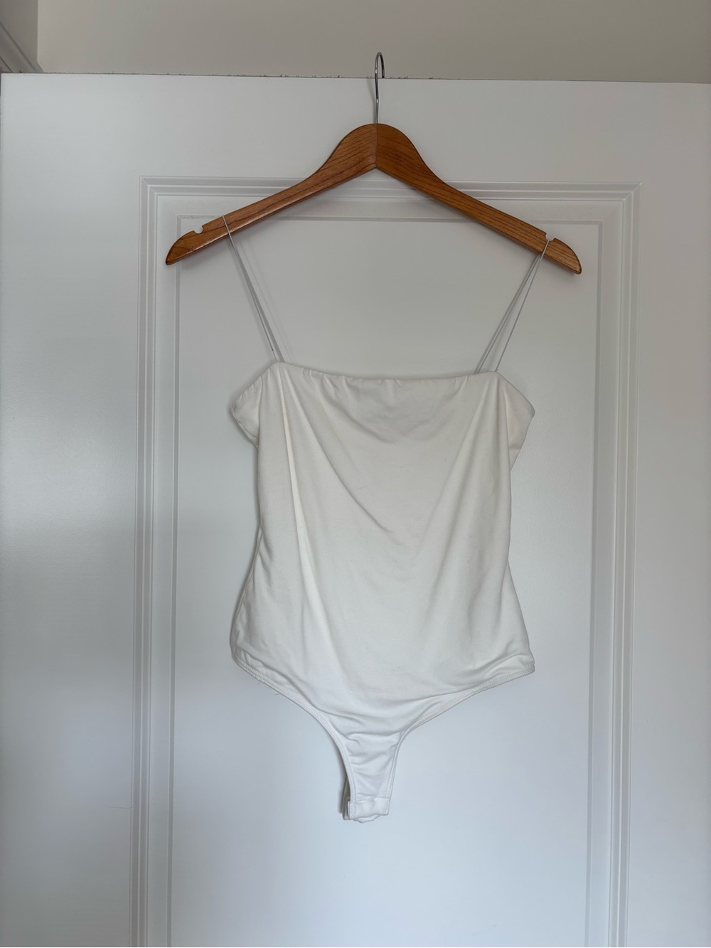 White Spaghetti Strap Bodysuit